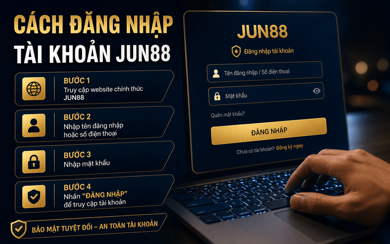 Cách đăng nhập tài khoản JUN88