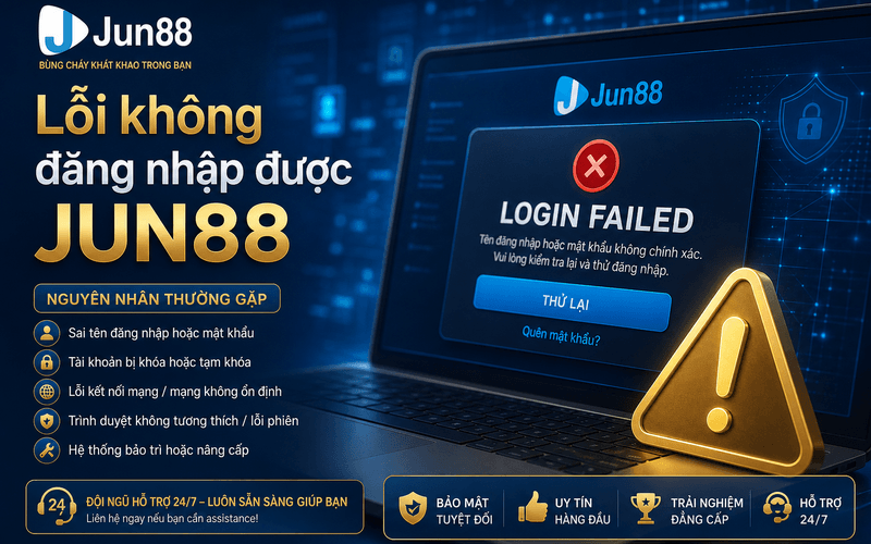 Lỗi không đăng nhập được JUN88